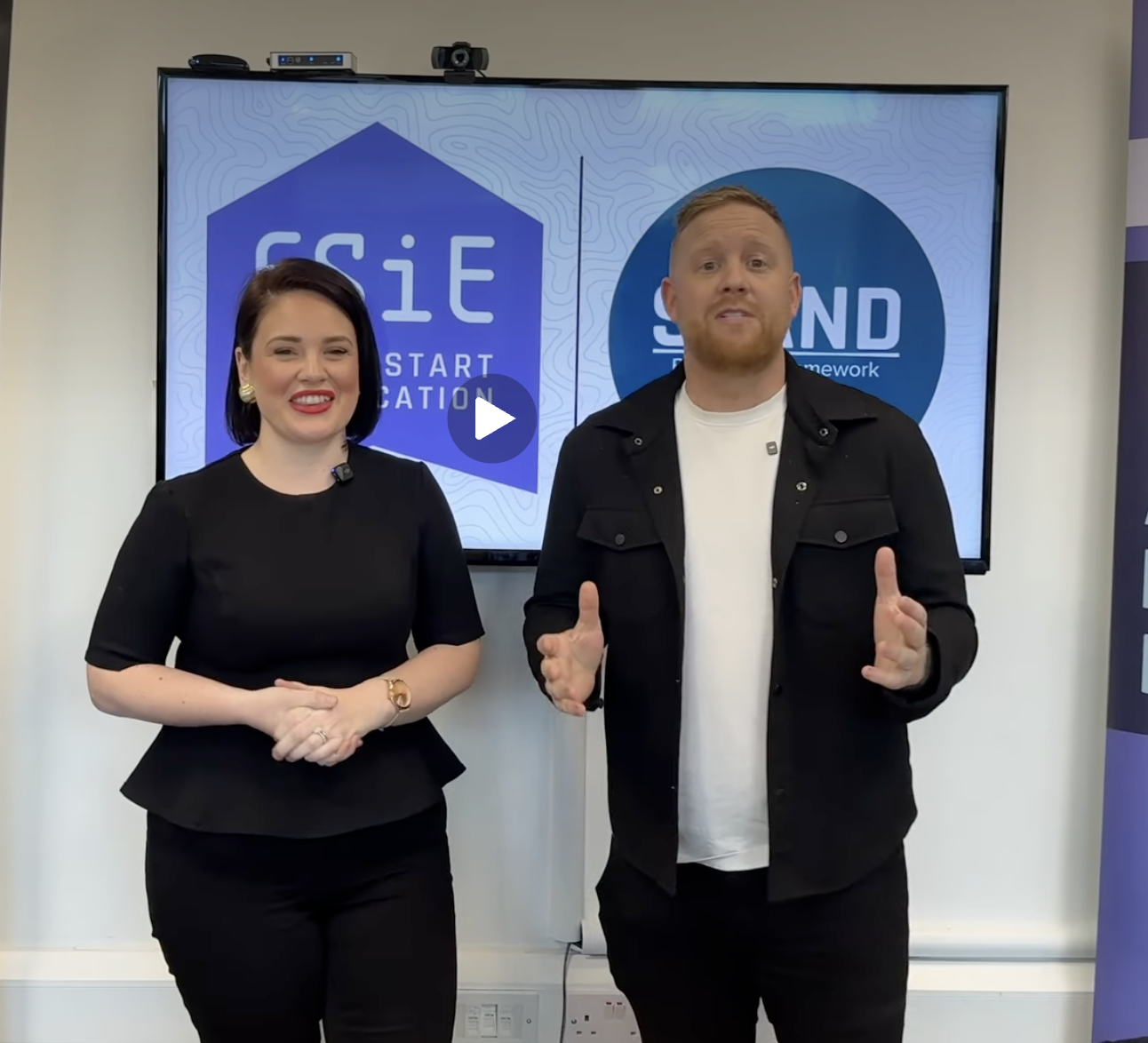 Hosts presenting an episode of The AP Road Show
